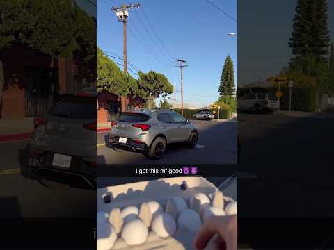 egging cars in the hood😈💀