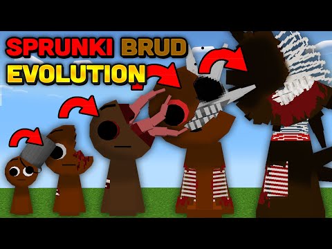 Minecraft But I Evolve SPRUNKI BRUD BROWN PHASE 0-9