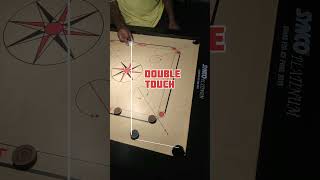 DOUBLE TOUCH TRICK SHOT #carrom #carromboard #sport #playcarrom