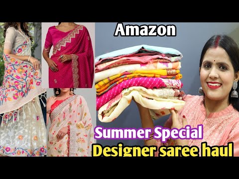 Amazon Saree collection with price/Designer Saree haul/Party wear/Amazon Haul