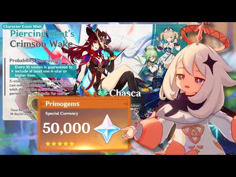 What Can 50,000 PRIMOGEMS Get You On Chasca's Banner? (Genshin Impact)