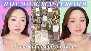 TRYING EUPHORIA MAKEUP ARTIST'S NEW MAKEUP LINE! | Half Magic Beauty Review | Try-Ons & Swatches