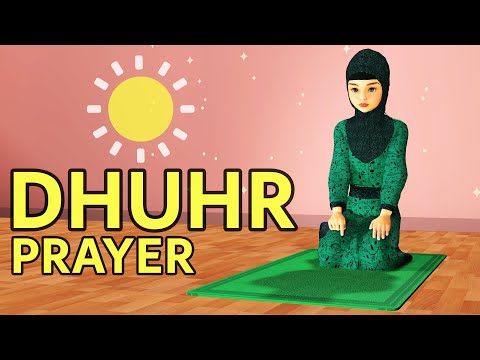 How to pray Dhuhr for Girls - Step by Step - with Subtitle