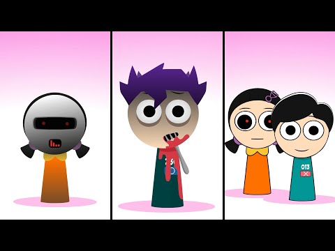 Sprunki Doll meets Player Squid Game, Sprunki Thanos Squid Game | Compilation Incredibox