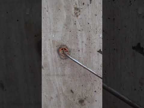 Removing concrete ties that spin in place