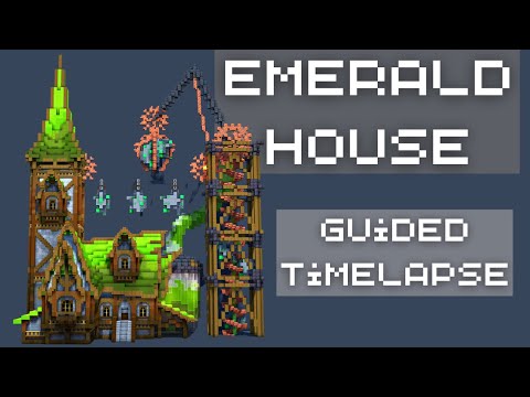 Minecraft Emerald House | Guided Timelapse