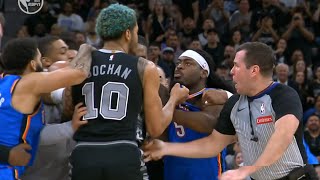 3 EJECTED as Thunder and Spurs get heated with Jeremy Sochan and Lu Dort