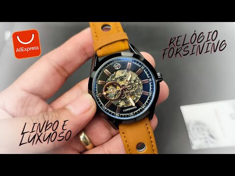 RELÓGIO FORSINING É BOM? REVIEW MODELO MECÂNICO / AUTOMÁTICO GMT1019-1