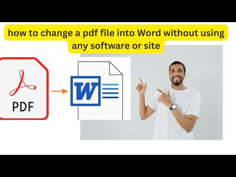 how to change a PDF file into Word document without using any software or website.