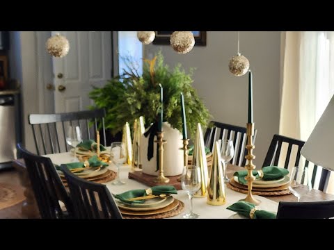 Dining Table decorated for Christmas