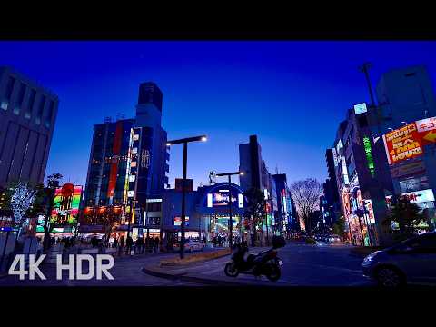 Kamata Winter Evening Walk Along Nostalgic Bourbon Road | Tokyo, Japan | 4K/HDR