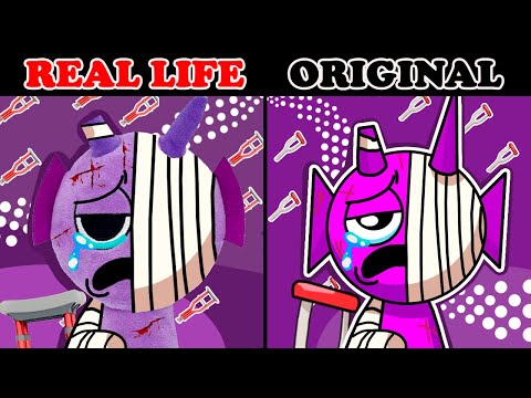 The Best TikTok of Incredibox Sprunki: but they HEALED!  | ORIGINAL vs Plush REAL LIFE