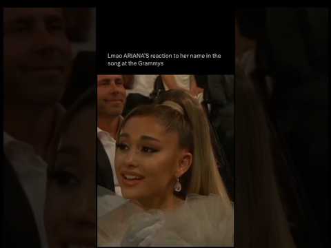 Her reaction 😭 #shorts #grammys #arianagrande #reaction #cute #funny #viral #fyp #trending#reels#lol