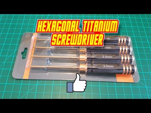 Hexagonal Titanium Screwdriver Tool Set For RC Model from Banggood.com