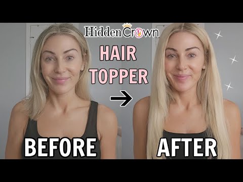 1 MINUTE HAIR TRANSFORMATION | HIDDEN CROWN HAIR TOPPER UPDATE, REVIEW + DEMO!