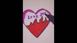 Easy drawing trick #heart #shorts