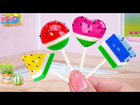 Jelly Recipe to Try👋How To Make Miniature Rainbow Watermelon Fruit Jelly Sticks🌈Pipi Yummy Cake