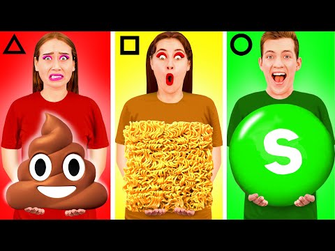 Geometric Shape Food Challenge | Epic Food Battle by TeenTeam Challenge