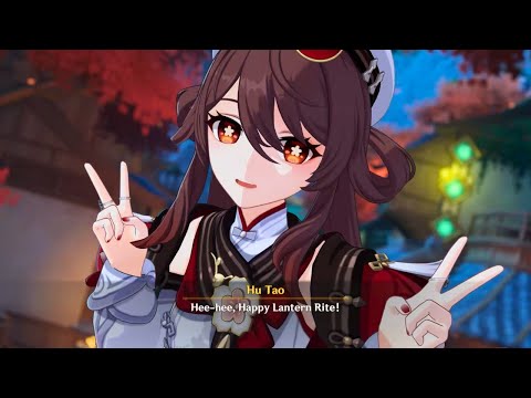 Hu Tao greets us in her New Outfit ✨ (Lantern Rite 2025 Cutscene) | Genshin Impact