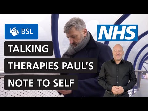 NHS Talking therapies - Paul's note to self | NHS (BSL)