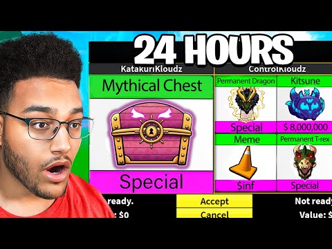 Trading Mythical Fruit Chest For 24 Hours (Blox Fruits)