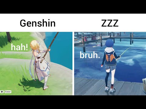 Fishing in Genshin vs ZZZ 💀