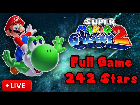 100% Super Mario Galaxy 2 Playthrough in ONE STREAM (kinda because youtube lag lol) (242 Stars)