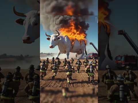 giant cow caught in flames #youtubeshorts #shorts #cow #shortvideo #bigcow #big #cowvideos #cowlover