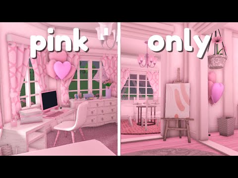 Building in Bloxburg but I can ONLY USE PINK!