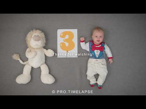 Lion & BABY Leo, Happy Birthday STOP MOTION, 3 month old