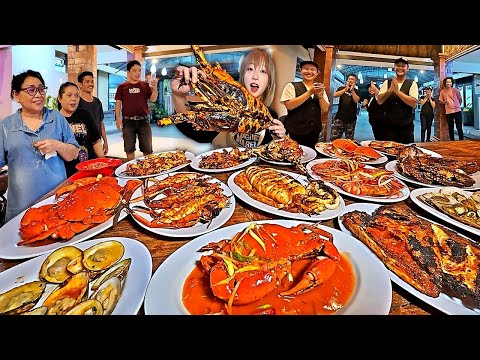 Bought 15kg of seafood at the fish market, and everyone was shocked! Crayfish squid shrimp mukbang