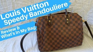 Louis Vuitton Speedy Bandouliere Damier Ebene ~ Review and Contents