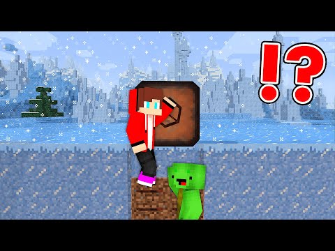 JJ And Mikey Build A BUNKER In ICE DESERT In Minecraft - Maizen