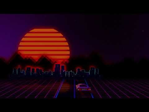 Futuristic Neon Retro Sunset Cityscape | 4K Relaxing Screensaver