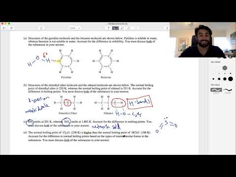 AP Chemistry Long Answer Question 10 (Intermolecular Forces)