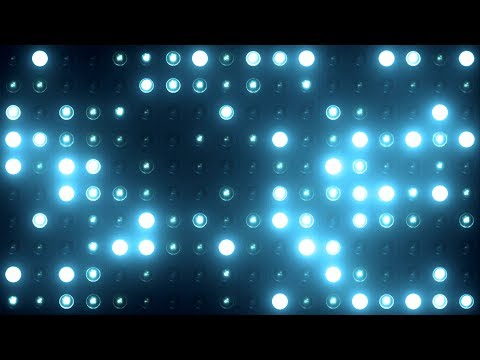 VJ Blue Flashing Lights Spotlight Stage Wall of Lights 4k Ultra HD motion graphic Footage Background