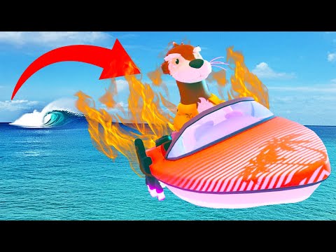 EXTREME Boating with Animals is PURE CHAOS! (Wave Break)