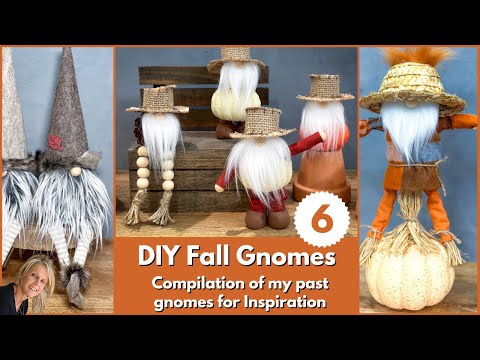 Compilation of 6 of my diy fall gnomes for inspiration/No Sew