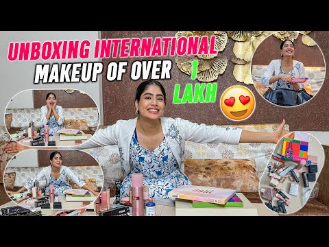 Unbox international makeup worth more than a lakh with me 😍