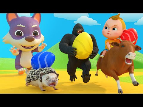 Animals Surprise Eggs Cartoon For Kids - Wild Animals & Animal Sounds | Boo Kids Cartoon