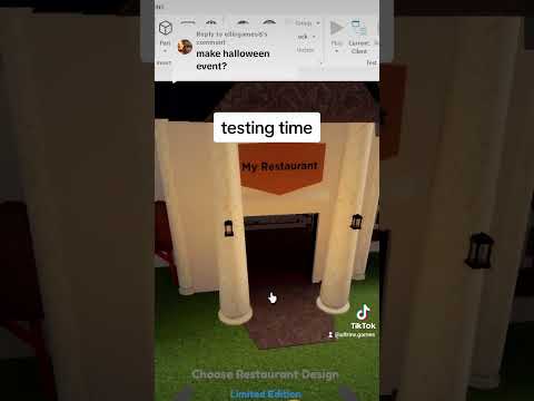 We added Halloween event with free limited UGC #roblox #restauranttycoon2 #freeugc