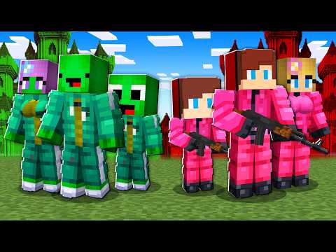 Mikey SURVIVOURS Family vs JJ GUARDS Family from SQUID GAME 2 Survival Battle in Minecraft - Maizen