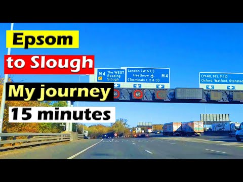 Video of Journey from Worcester Park, Sutton to Slough on M25