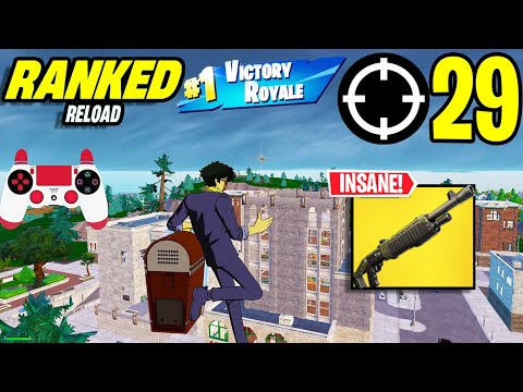 29 Elimination Solo Vs Squad "Ranked RELOAD” Gameplay Wins (Fortnite Chapter 6 PS4 Controller)