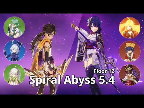 5.4 NEW ABYSS C5 Sethos Hyperbloom & C3 Raiden Shogun Overload - Floor 12 (9 Stars) | Genshin Impact