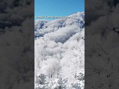 GATLINBURG SNOWY PARADISE FROM THE SKY Credit- @carroll-productions #gatlinburg #snow