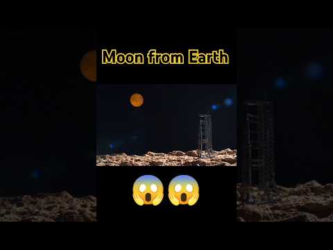 how moon looks from earth !!!!! #shorts #space #universe #moon #earth