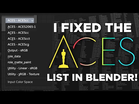 I FIXED The ACES Colour Space List In Blender!