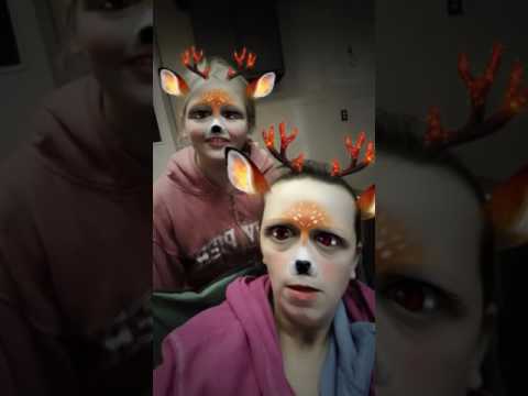 Mom and lil snap chat Halloween fawns