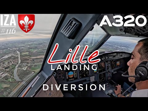 A321 LIL 🇫🇷 Lille | LANDING RNP 08 | 4K Cockpit View | ATC & Crew Communications